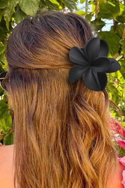 Coral Flower Claw Clips