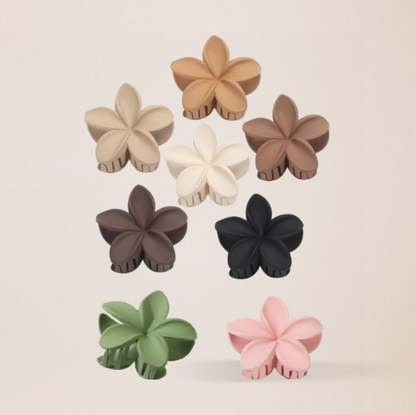 Coral Flower Claw Clips